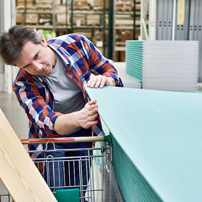 İç Duvar Bölme İçin Fildişi Renkli Fiber Dekoratif Alçıpan