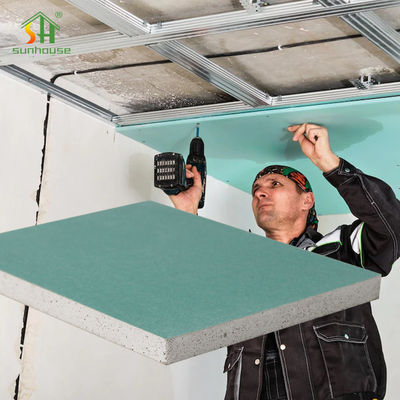 İyi fiyat Özelleştirilmiş Suya Dayanıklı Sheetrock, Tavan İçin Yeşil Nemli Alçıpan çevrimiçi